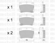 Колодки тормозные задние дисковые комплект Metelli для Mitsubishi Pajero Sport 90 98>