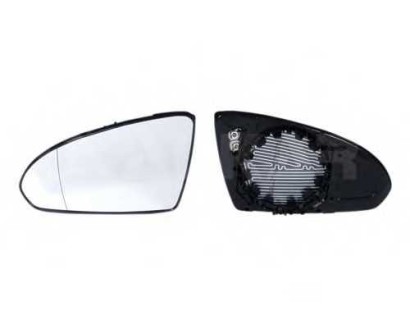 Стекло зеркала электрического левого Alkar для Nissan Primera P12E (2002>) Left, glass+holder, aspherical, heated