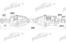 Полуось передняя левая Patron для BMW X3 E83 (2004-2010)