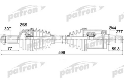 Полуось передняя левая Patron для BMW X3 E83 (2004-2010)