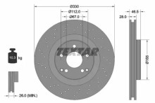 Диск тормозной передний вентилируемый Textar для Mercedes Benz W203 (2000-2006) Диск тормозной передний вентилируемый Textar для Mercedes Benz W203 (2000-2006)