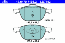 Колодки тормозные передние комплект ATE для Ford Focus II / III, Mazda 3, Volvo S40 С УЛУЧШЕННЫМИ ХАРКТЕРИСТИКАМИ / ПОНИЖЕННАЯ ШУМНОСТЬ / УВЕЛИЧЕННЫЙ СРОК ЭКСПЛУАТАЦИИ Колодки тормозные передние комплект ATE для Ford Focus II / III, Mazda 3, Volvo S40 С УЛУЧШЕННЫМИ ХАРКТЕРИСТИКАМИ / ПОНИЖЕННАЯ ШУМНОСТЬ / УВЕЛИЧЕННЫЙ СРОК ЭКСПЛУАТАЦИИ