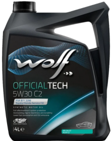 Масло моторное Wolf для Wolf Officialtech 5W30 C2 4Л Масло моторное Wolf для Wolf Officialtech 5W30 C2 4Л