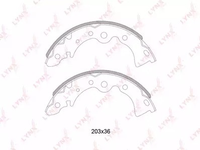 Колодки барабанные комплект Lynx для Nissan Almera Classic (2006>)