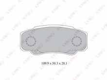 Колодки тормозные задние дисковые комплект Lynx для Citroen Jumper / Fiat Ducato 109.5x50x20ММ + ЕЛАБУГА