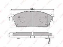 Колодки тормозные передние комплект Lynx для Kia RIO (2002-2004) / Spectra (2001>) Колодки тормозные передние комплект Lynx для Kia RIO (2002-2004) / Spectra (2001>)