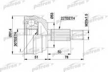 ШРУС наружный передний Patron для VW Golf II / III / Passat B2 / B3 ШРУС наружный передний Patron для VW Golf II / III / Passat B2 / B3