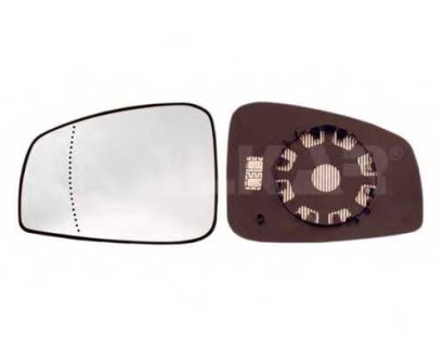 Стекло зеркала электрического правого Alkar для Renault Laguna III (2009>) Right, glass+holder, convex, heated
