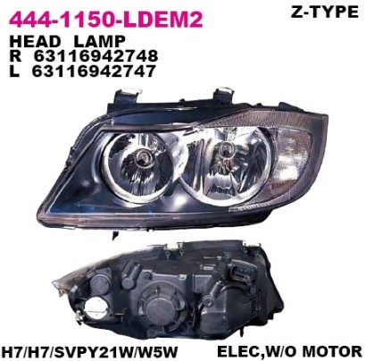 Фара правая Depo для BMW 3-СЕРИЯ E90 / E91 (2005>) ДО 09.2008 ГОДА НЕ КСЕНОН