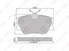 Колодки тормозные передние комплект Lynx MB W124 / E / W126 / W201 19.2ММ Колодки тормозные передние комплект Lynx MB W124 / E / W126 / W201 19.2ММ