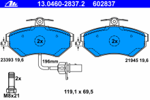 Колодки тормозные передние комплект ATE для Audi A4 / VW Passat 97-03 Lucas / 1.6 / 1.8 / 1.9TDI Колодки тормозные передние комплект ATE для Audi A4 / VW Passat 97-03 Lucas / 1.6 / 1.8 / 1.9TDI