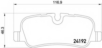 Колодки тормозные задние дисковые комплект Textar для Range Rover III (LM) (02>) / Range Rover SPORT(05>)