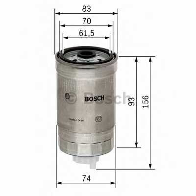 Фильтр топливный BOSCH для VW Golf II / Jetta / T2 >92