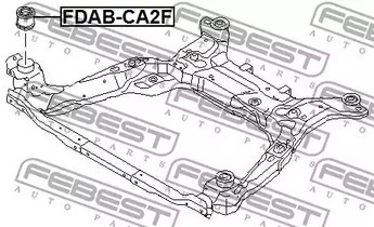 Сайлентблок передней балки FEBEST для Ford Mondeo IV (2007>)