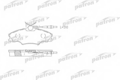 Колодки тормозные передние комплект Patron для Peugeot 406 1.6-1.9D 95>