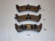 Колодки тормозные задние дисковые комплект Ashika для Jeep Cherokee (1990>) / Jeep Grand Cherokee (1993-19 Колодки тормозные задние дисковые комплект Ashika для Jeep Cherokee (1990>) / Jeep Grand Cherokee (1993-19