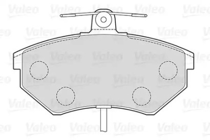 Колодки тормозные передние комплект Valeo для Audi A4 / VW Passat 97-03 Lucas / 1.6 / 1.8 / 1.9TDI