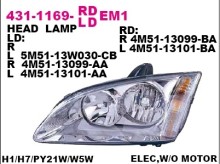 Фара левая Depo для Ford Focus II (2005-2008) LHD / ГАЛОГЕН. / СВЕТЛЫЙ ОТРАЖАТЕЛЬ Фара левая Depo для Ford Focus II (2005-2008) LHD / ГАЛОГЕН. / СВЕТЛЫЙ ОТРАЖАТЕЛЬ