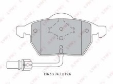 Колодки тормозные передние комплект Lynx для Audi A4 95> / A6 97> / Passat B6 156.3x74x20.3ММ / ATE / с датчиком Колодки тормозные передние комплект Lynx для Audi A4 95> / A6 97> / Passat B6 156.3x74x20.3ММ / ATE / с датчиком