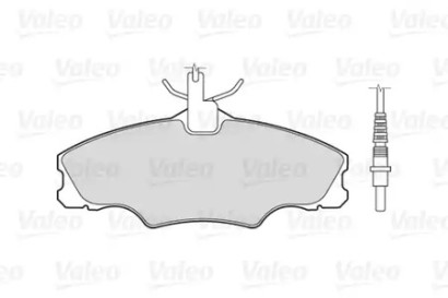 Колодки тормозные передние комплект Valeo для Peugeot 406 1.6-1.9D 95>