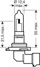 Лампа Osram HB3 12V-60W Стандартная, P20d
