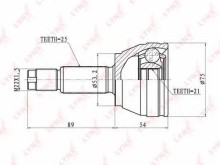 ШРУС наружный передний Lynx для Ford Fiesta (2001-2007) / Ford Fusion (2002>) ШРУС наружный передний Lynx для Ford Fiesta (2001-2007) / Ford Fusion (2002>)