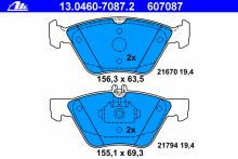 Колодки тормозные передние комплект ATE MB W202 / W210 / 211 20.3ММ / ATE Колодки тормозные передние комплект ATE MB W202 / W210 / 211 20.3ММ / ATE