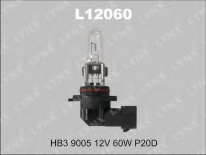 Лампа Lynx HB3 12V-60W Стандартная, P20d