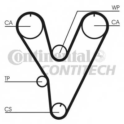 Комплект ремня ГРМ ContiTech для Chrysler Voyager / Caravan / Hyundai Galloper 3.0 i V6