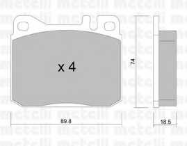 Колодки тормозные передние комплект Metelli VW LT >96 ПОД ДАТЧИК