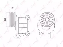 Натяжитель ремня Lynx для MAZDA3 (02-09) / 5 (05>) / Ford Focus II Натяжитель ремня Lynx для MAZDA3 (02-09) / 5 (05>) / Ford Focus II