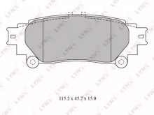 Колодки тормозные задние дисковые комплект Lynx для Lexus RX350 / 450H 115,1х45,6х15