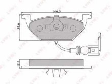 Колодки тормозные передние комплект Lynx для Audi A2 / A3 / VW GOLF-4 / Bora Колодки тормозные передние комплект Lynx для Audi A2 / A3 / VW GOLF-4 / Bora