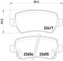 Колодки тормозные задние дисковые комплект Textar для Opel Astra G / Zafira F75 98> ТОРМОЗНАЯ СИСТЕМА Lucas