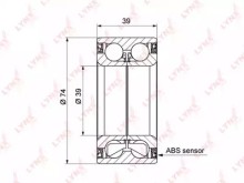 Подшипник ступицы (комплект) Lynx для Chevrolet / Lacetti / Rezzo 39x74x39