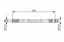 Шланг тормозной BOSCH для MB Sprinter 95> / VW LT 96> Шланг тормозной BOSCH для MB Sprinter 95> / VW LT 96>