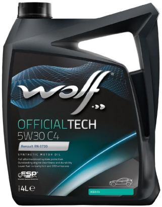 Масло моторное Wolf для Wolf Officialtech 5W30 C4 4Л