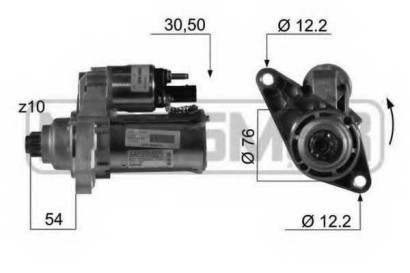 Стартер ERA для VW Golf V Plus / Polo (2001-2009) 12В 1кВт